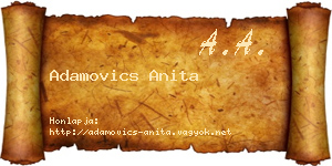Adamovics Anita névjegykártya
